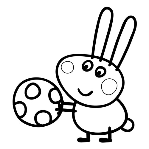 Richard the Rabbit Coloring Page free printable Peppa Pig Coloring Pages coloring page