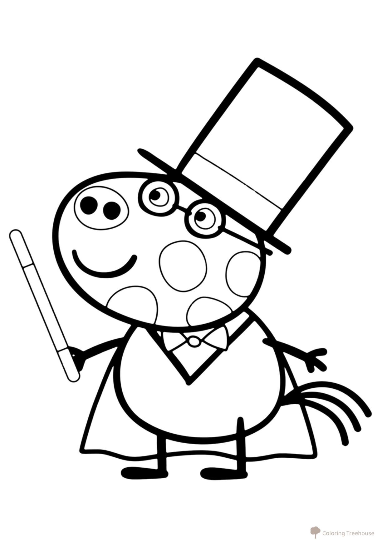 Pedro's Magic Coloring Page free printable Peppa Pig Coloring Pages coloring page