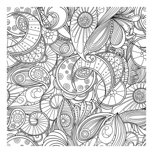 Anti-Stress Coloring Page: Waves in Zentangle Style free printable Anti-Stress Coloring Pages coloring page