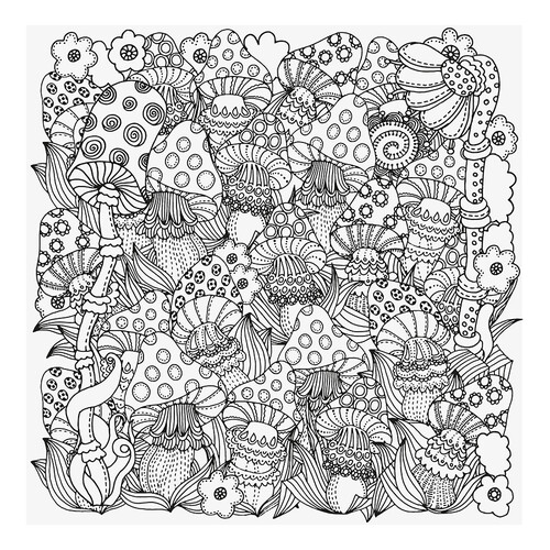 Anti-Stress Coloring Page: Magical Forest free printable Anti-Stress Coloring Pages coloring page
