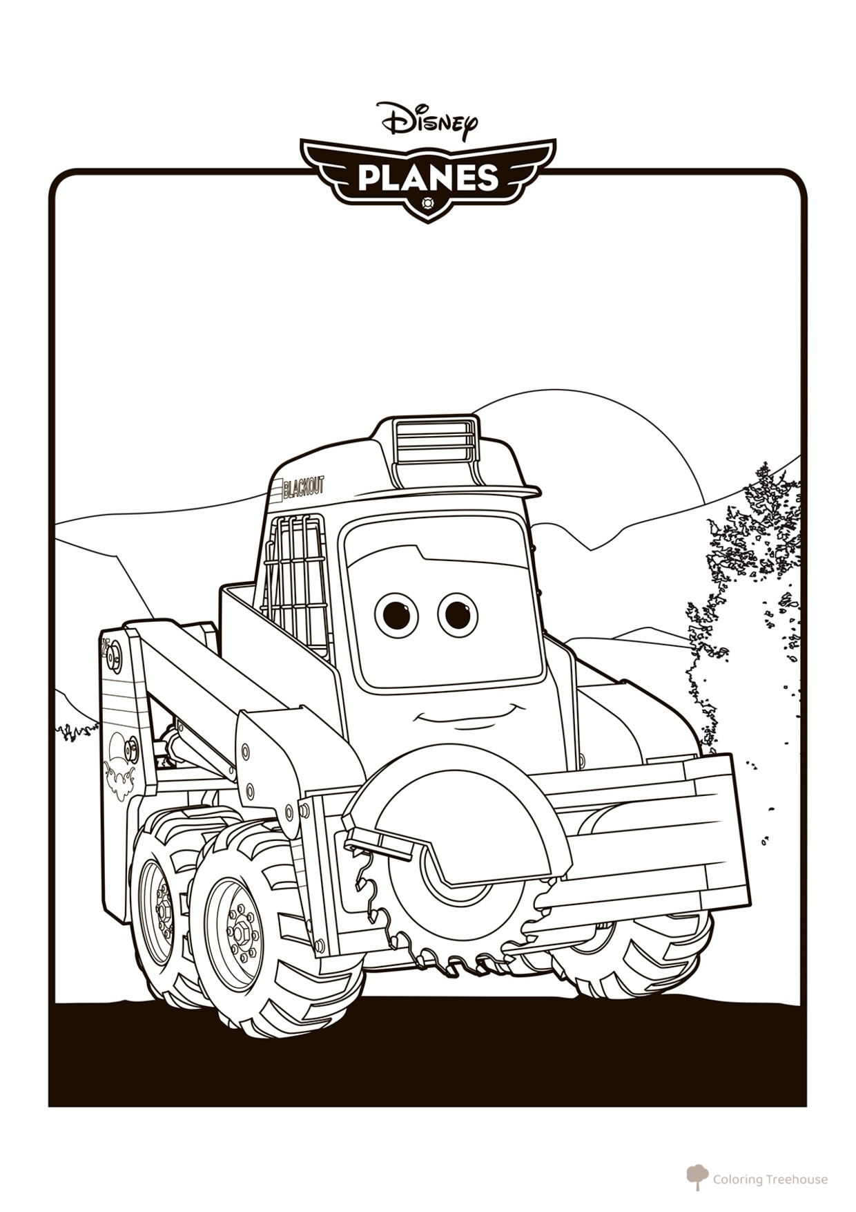 Blackout Coloring Page free printable Planes: Fire and Rescue Coloring Pages coloring page