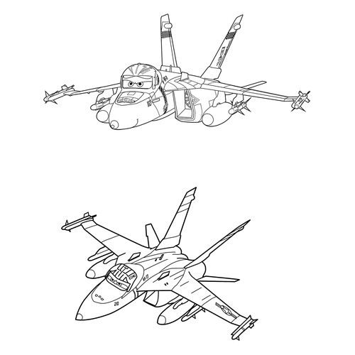 Bravo and Echo Coloring Page free printable Planes: Fire and Rescue Coloring Pages coloring page