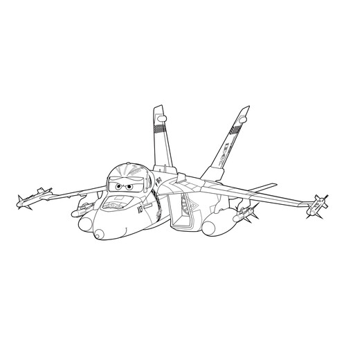 Bravo - Disney Plane Coloring Page free printable Planes: Fire and Rescue Coloring Pages coloring page