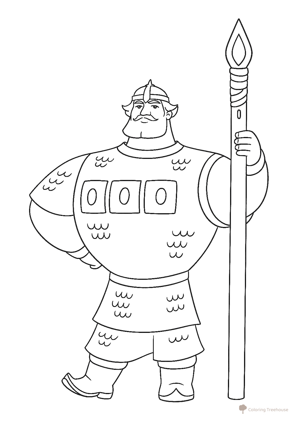 Dobrynya Nikitich Coloring Page free printable Fairy Tale Coloring Pages coloring page