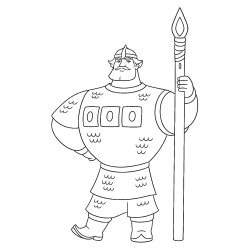 Dobrynya Nikitich Coloring Page free printable Fairy Tale Coloring Pages coloring page