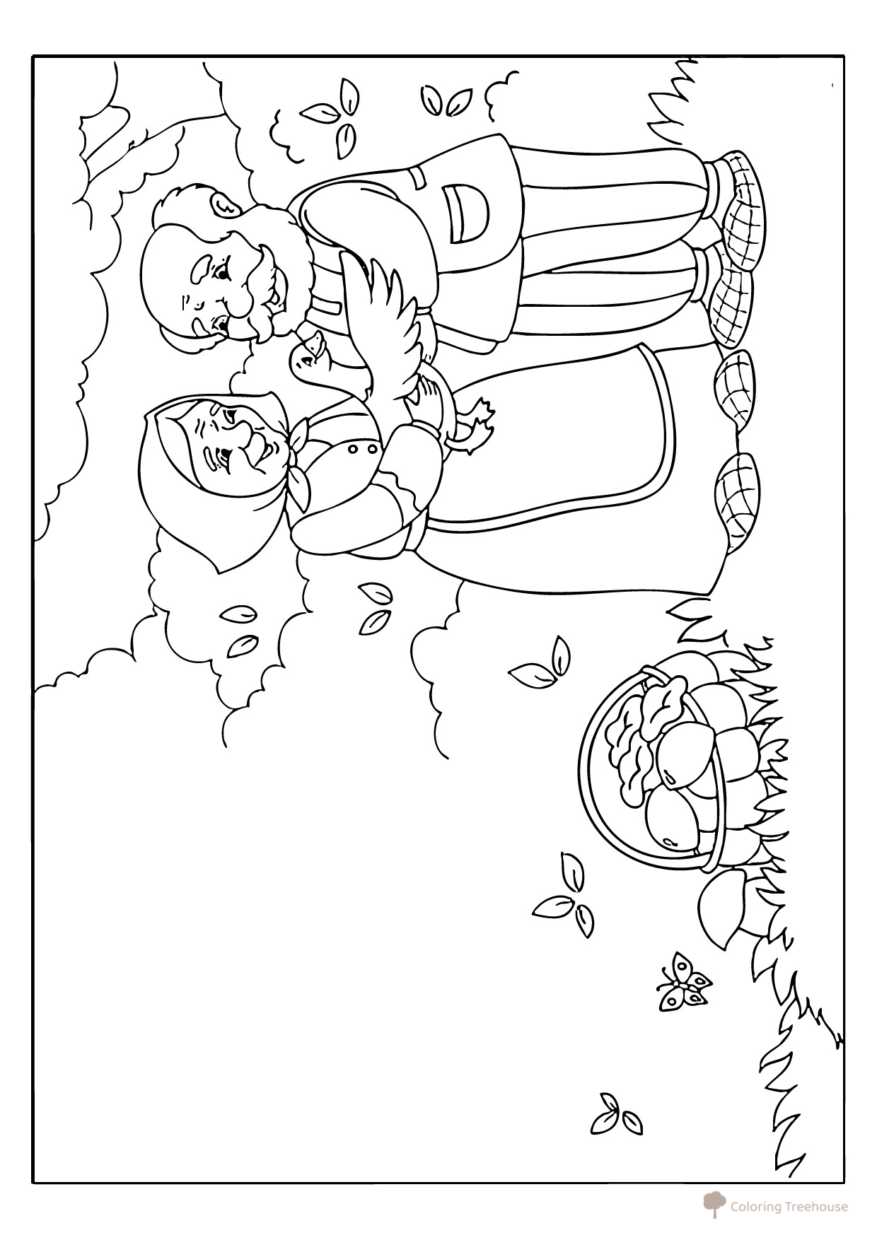 Coloring Page 'The Limping Duckling' free printable Fairy Tale Coloring Pages coloring page
