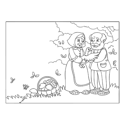 Coloring Page 'The Limping Duckling' free printable Fairy Tale Coloring Pages coloring page