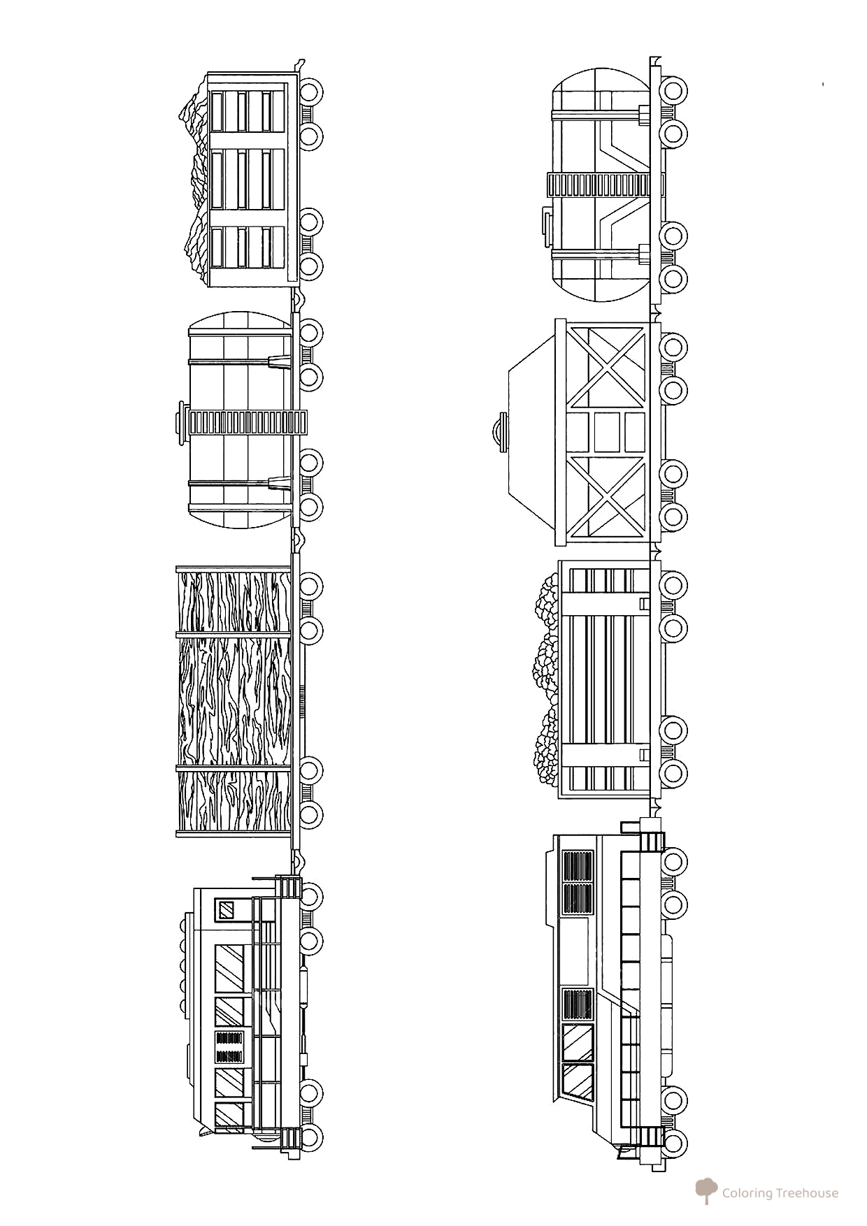 Freight Train Coloring Page free printable Train, Locomotive, and Electric Train Coloring Pages coloring page
