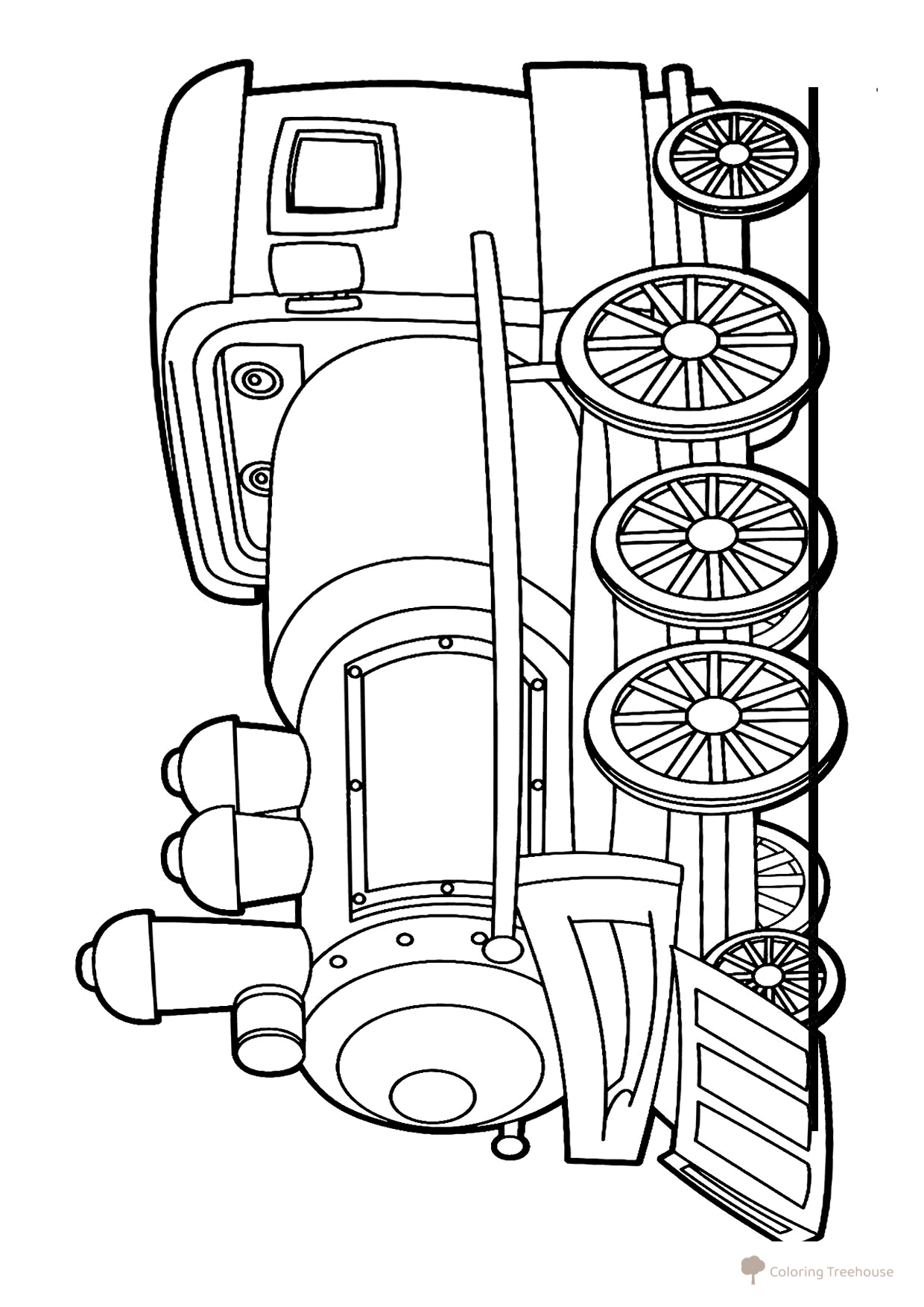 Locomotive with Eyes Coloring Page free printable Train, Locomotive, and Electric Train Coloring Pages coloring page