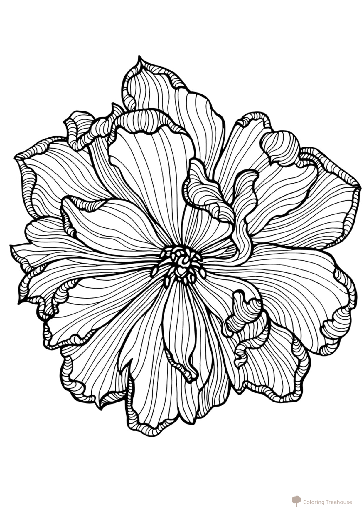 Página para colorear: Art-terapia — Relajación floral dibujo para colorear gratis de Art Therapy Coloring Pages