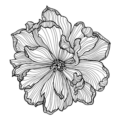 Página para colorear: Art-terapia — Relajación floral dibujo para colorear gratis de Art Therapy Coloring Pages