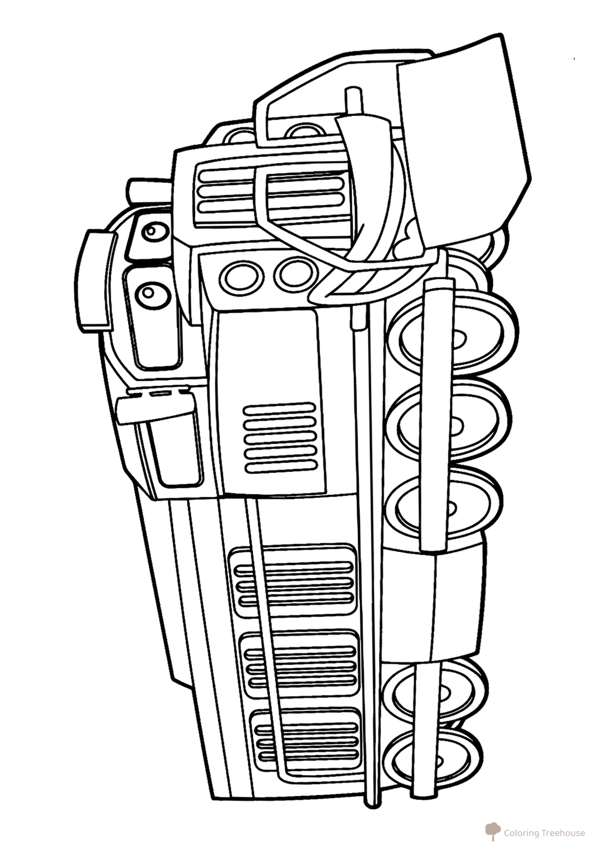 Página para colorear «Locomotora de dibujos animados» dibujo para colorear gratis de Páginas para colorear de trenes, locomotoras y coches eléctricos