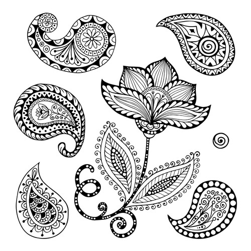 Página para colorear Art-terapia: Flor y patrones dibujo para colorear gratis de Art Therapy Coloring Pages