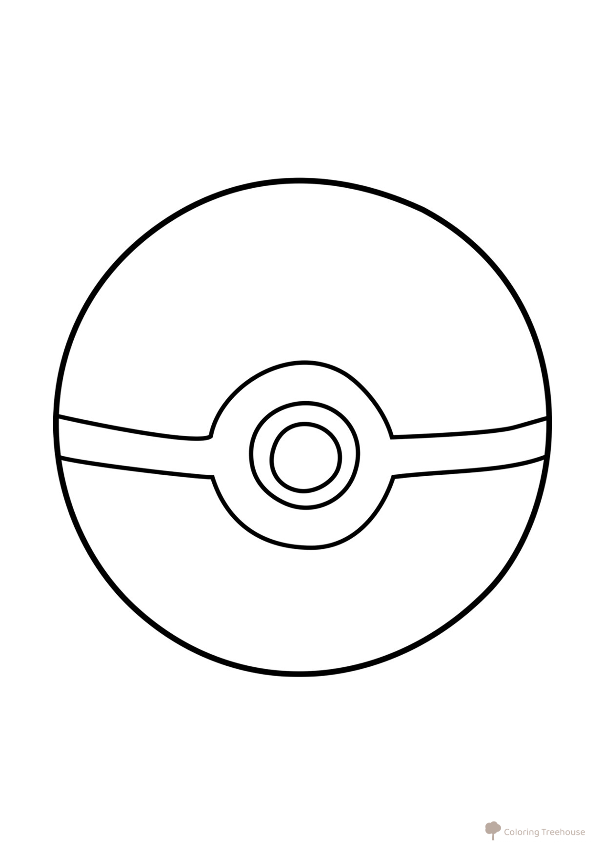 Página para colorear: Pokébola dibujo para colorear gratis de Pokemon Coloring Pages