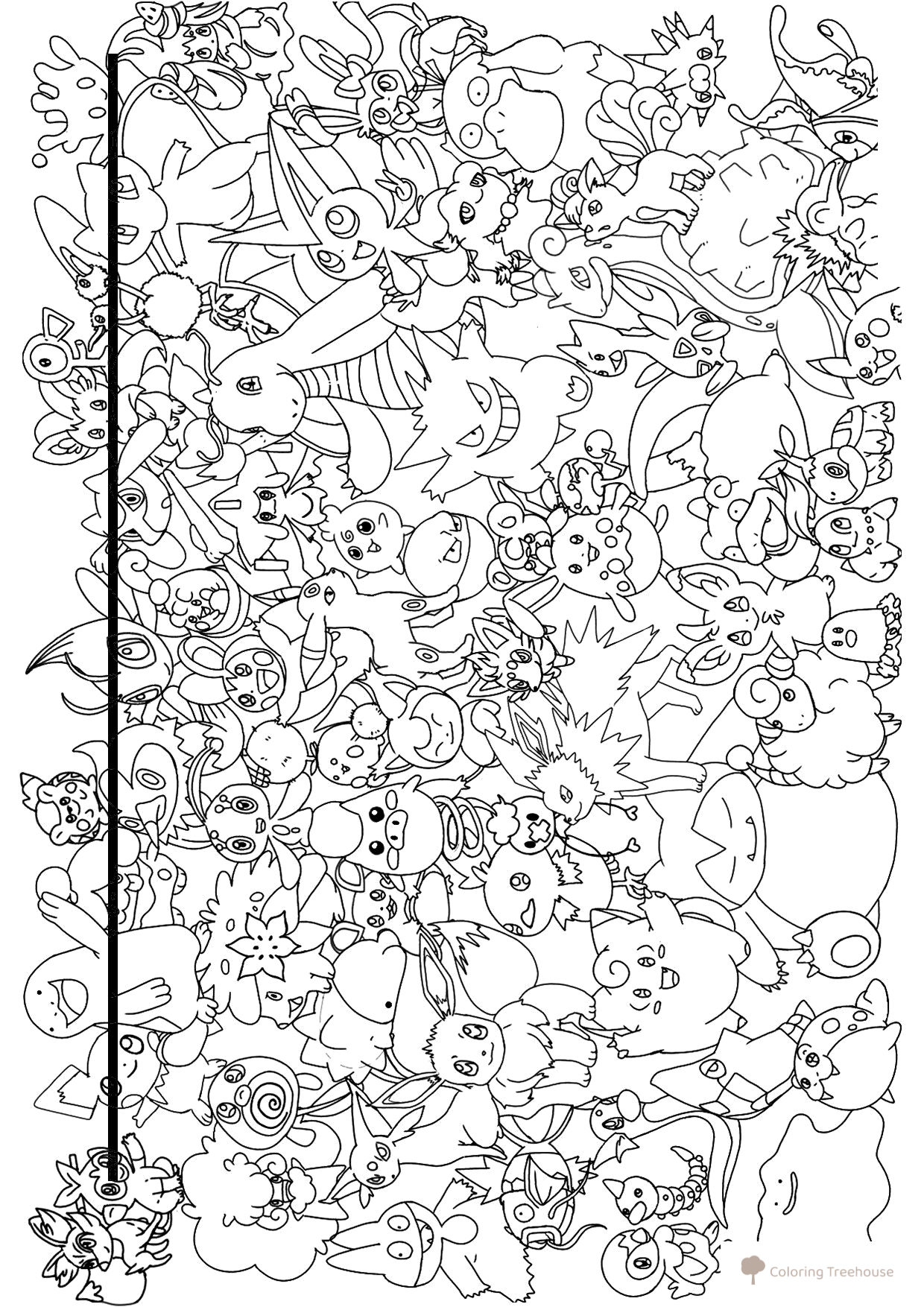 Pokemon Anti-Stress Coloring Page free printable Pokemon Coloring Pages coloring page