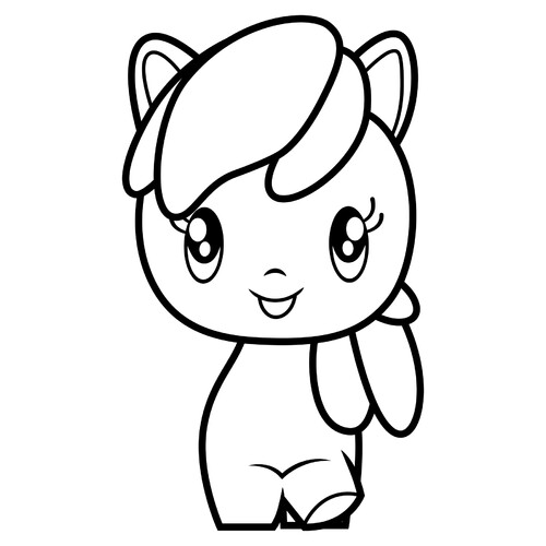 Página para colorear Ponieshka Chirili dibujo para colorear gratis de Poniashki adorables de My Little Pony: páginas para colorear