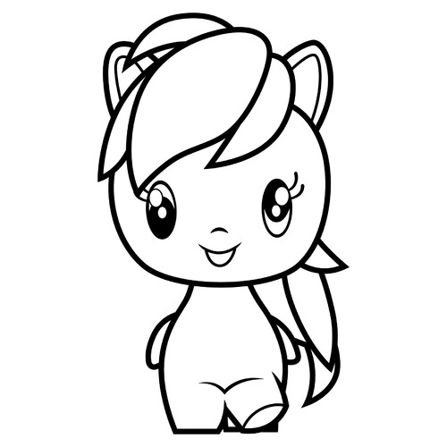 Ponyashka Maffins — página para colorear dibujo para colorear gratis de Poniashki adorables de My Little Pony: páginas para colorear
