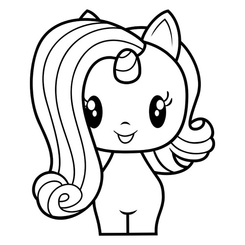 Páginas para colorear de la pony Starlight Glimmer dibujo para colorear gratis de Poniashki adorables de My Little Pony: páginas para colorear