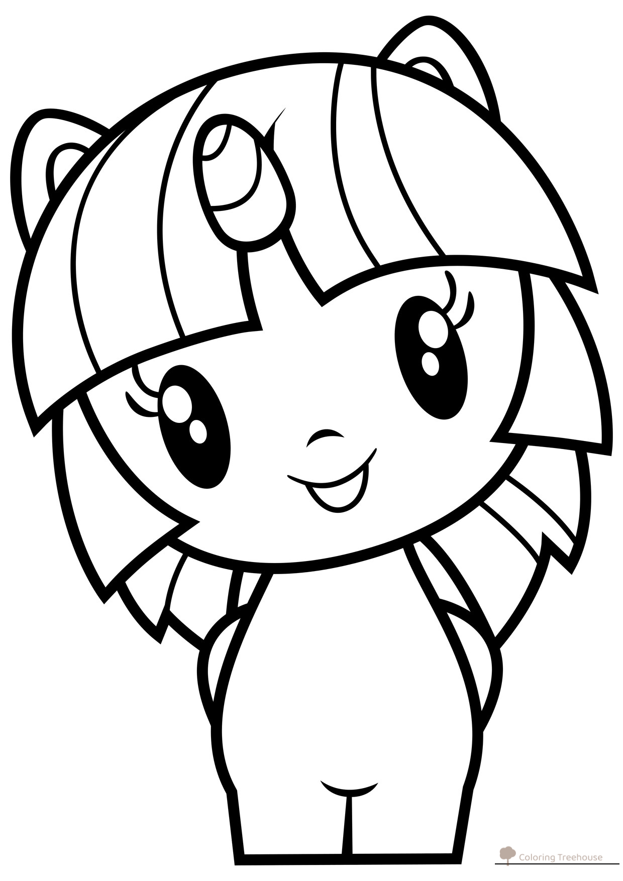 Poni Chispa del Crepúsculo - página para colorear dibujo para colorear gratis de Poniashki adorables de My Little Pony: páginas para colorear