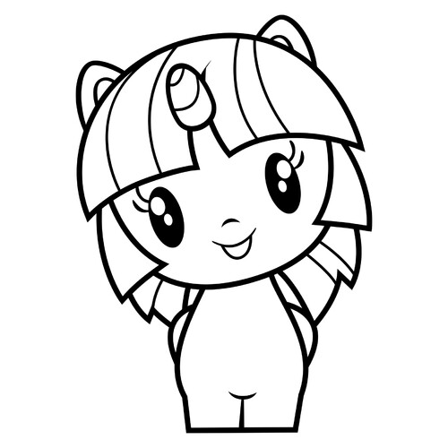 Poni Chispa del Crepúsculo - página para colorear dibujo para colorear gratis de Poniashki adorables de My Little Pony: páginas para colorear