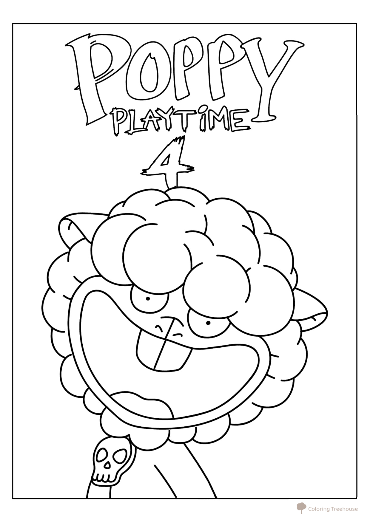 Página para colorear «Baba Chops de Poppy Playtime 4» dibujo para colorear gratis de Páginas para colorear de Poppy Playtime