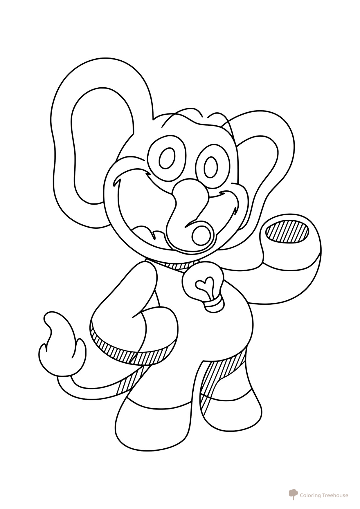 Página para colorear “Bubba Bubbaslon de Poppy Playtime 3” dibujo para colorear gratis de Páginas para colorear de Poppy Playtime