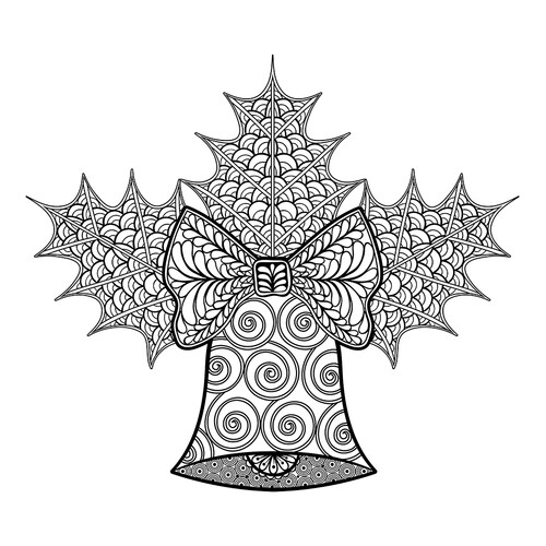 Bell Flower Art Therapy Coloring Page free printable Art Therapy Coloring Pages coloring page