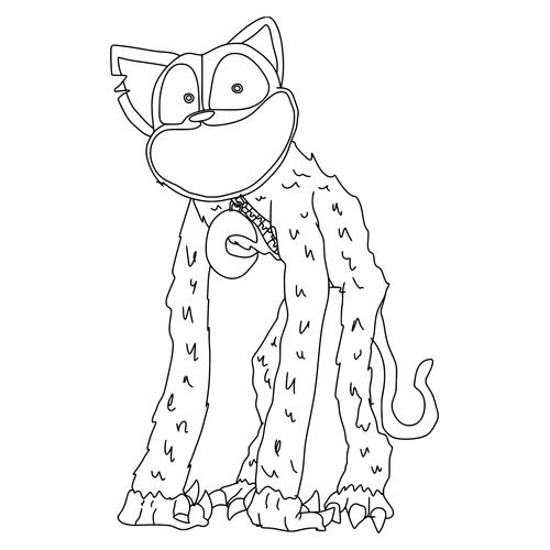 Página para colorear «Gato-Dremot» dibujo para colorear gratis de Páginas para colorear de Poppy Playtime