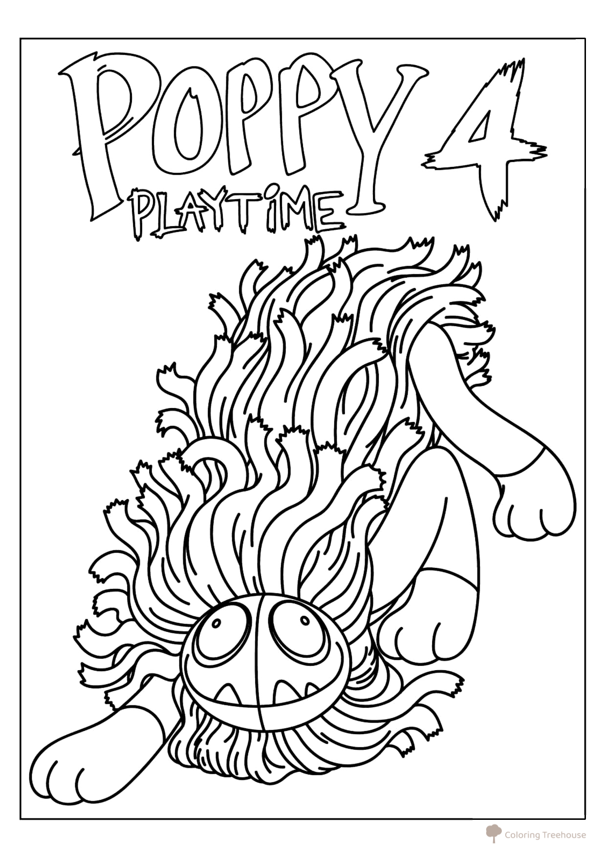 Yarnabi from Poppy Playtime 4 Coloring Page free printable Poppy Playtime Coloring Pages coloring page
