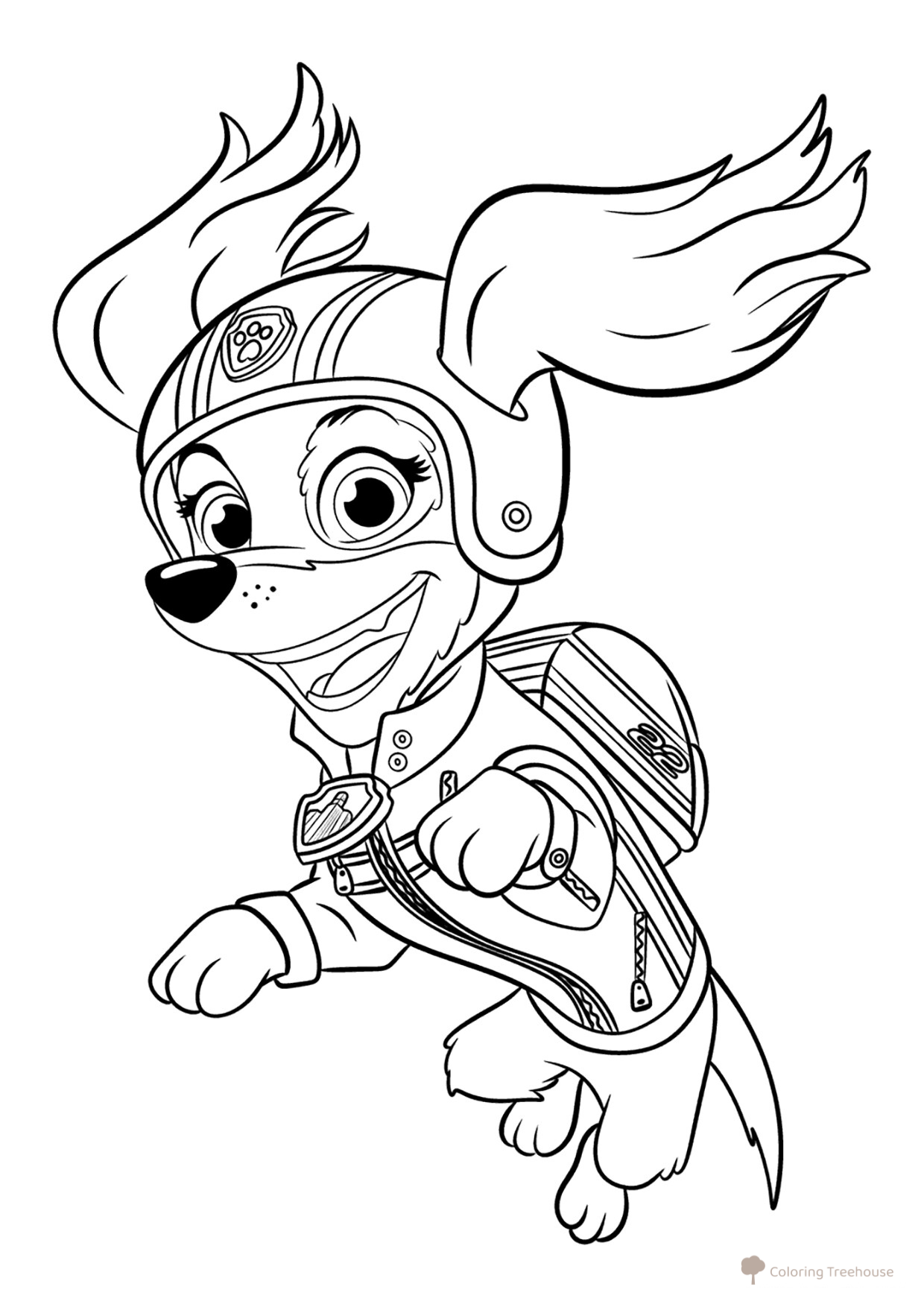 Liberty the Long-Haired Dachshund Coloring Page free printable Paw Patrol Coloring Pages coloring page