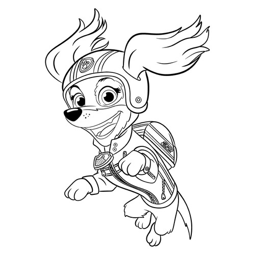 Liberty the Long-Haired Dachshund Coloring Page free printable Paw Patrol Coloring Pages coloring page