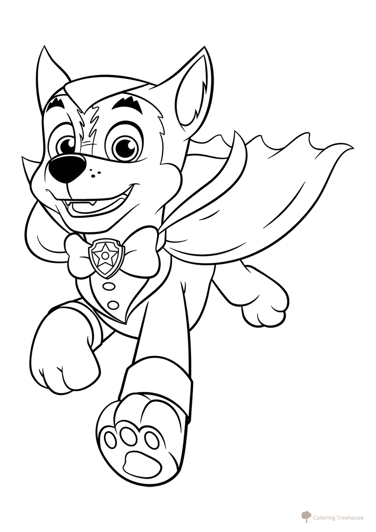 Gonschik in a Vampire Costume Coloring Page free printable Paw Patrol Coloring Pages coloring page