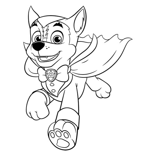 Gonschik in a Vampire Costume Coloring Page free printable Paw Patrol Coloring Pages coloring page