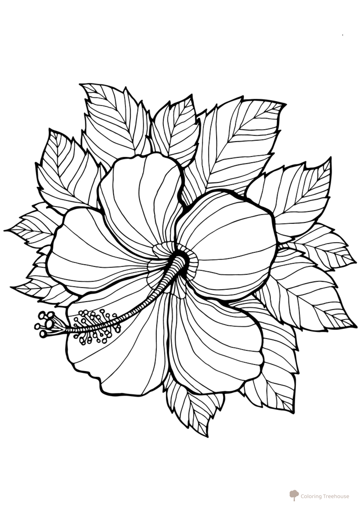 Lonely Flower Art Therapy Coloring Page free printable Art Therapy Coloring Pages coloring page