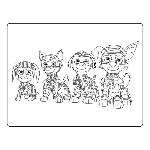 Página para colorear «La patrulla de megacachorros» dibujo para colorear gratis de Paw Patrol (Patrulla Canina) para colorear