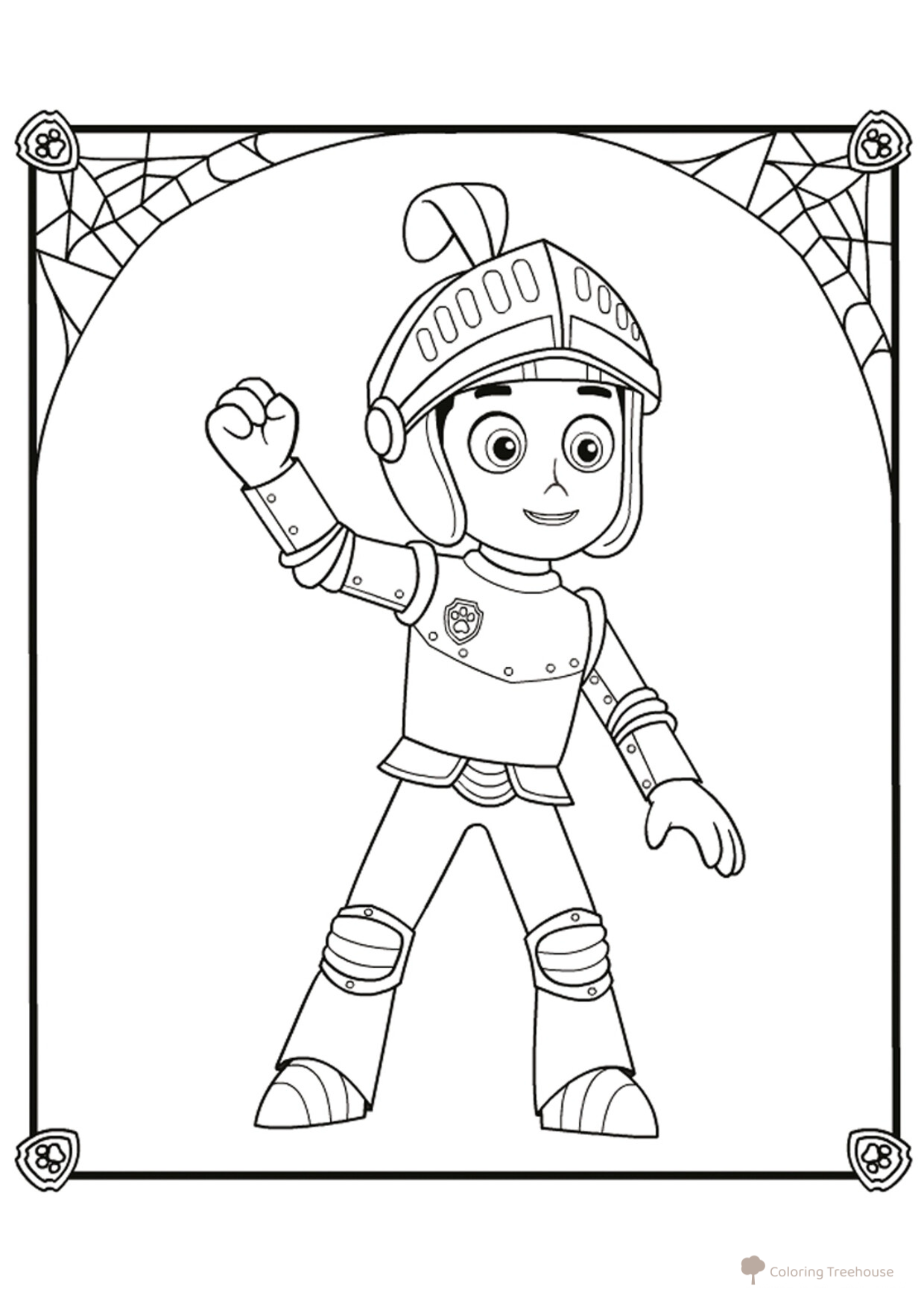 Ryder Halloween Coloring Page free printable Paw Patrol Coloring Pages coloring page