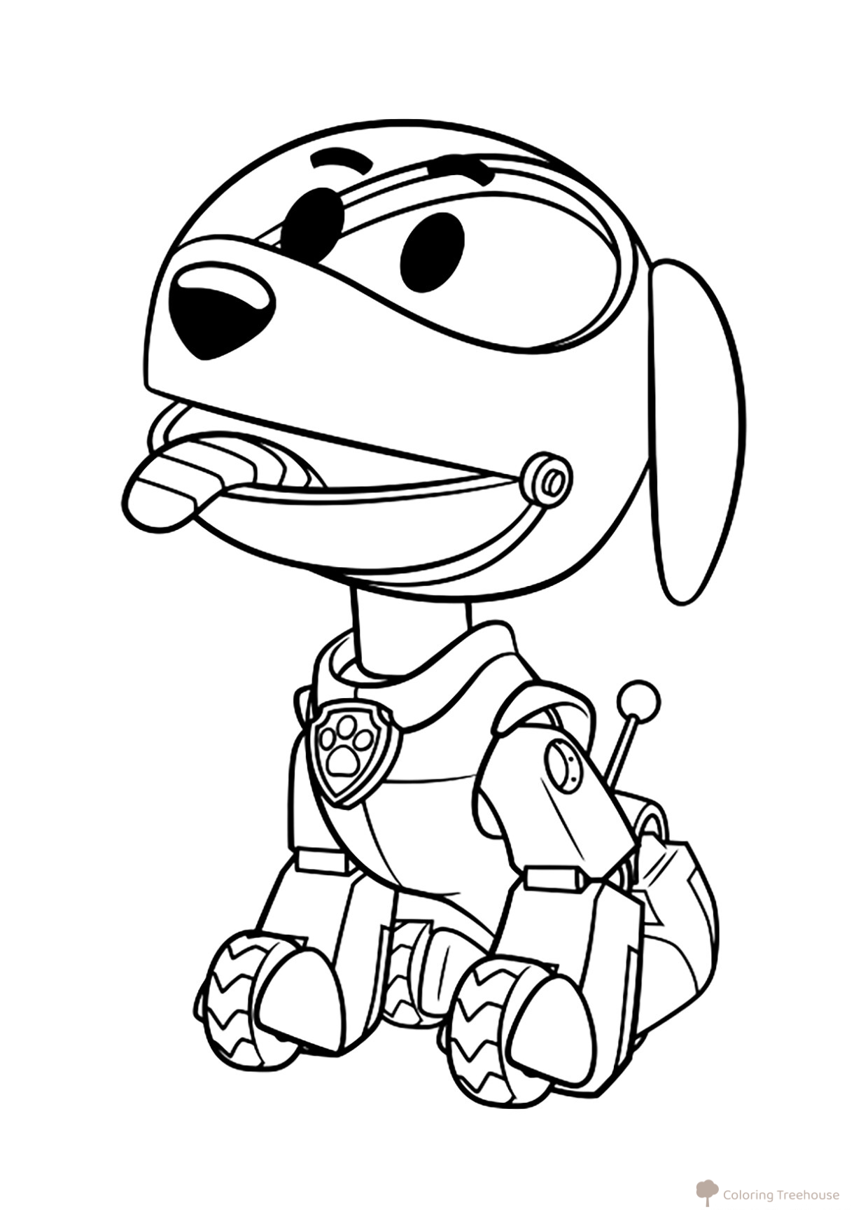 Página para colorear «Robo-perro» dibujo para colorear gratis de Paw Patrol (Patrulla Canina) para colorear