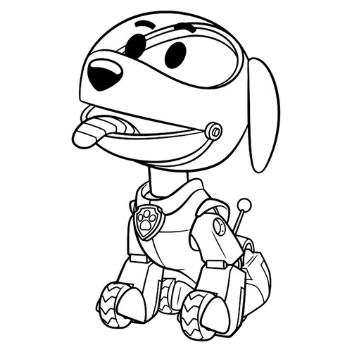 Página para colorear «Robo-perro» dibujo para colorear gratis de Paw Patrol (Patrulla Canina) para colorear