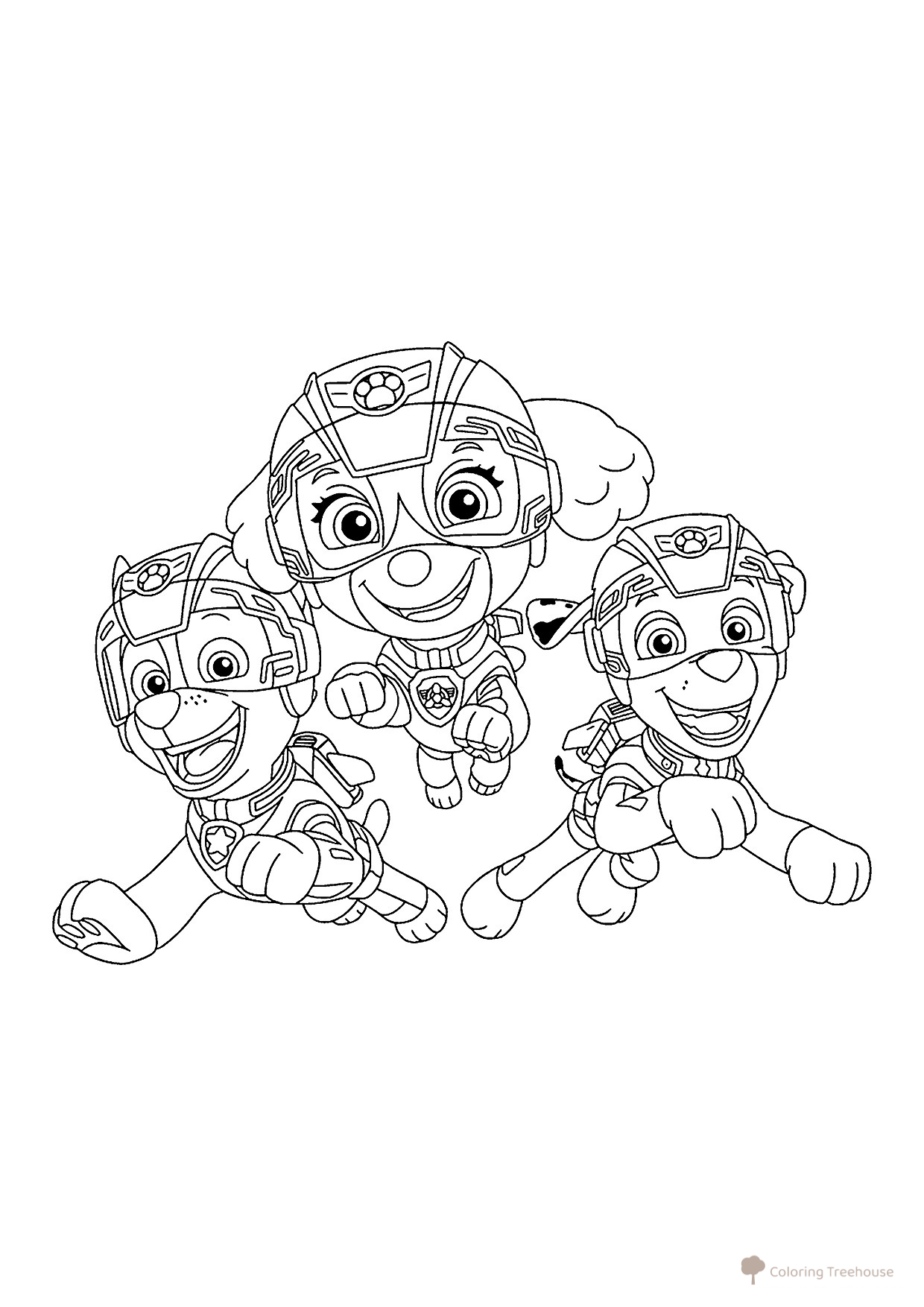Página para colorear «Rescatistas de la Patrulla Canina» dibujo para colorear gratis de Paw Patrol (Patrulla Canina) para colorear