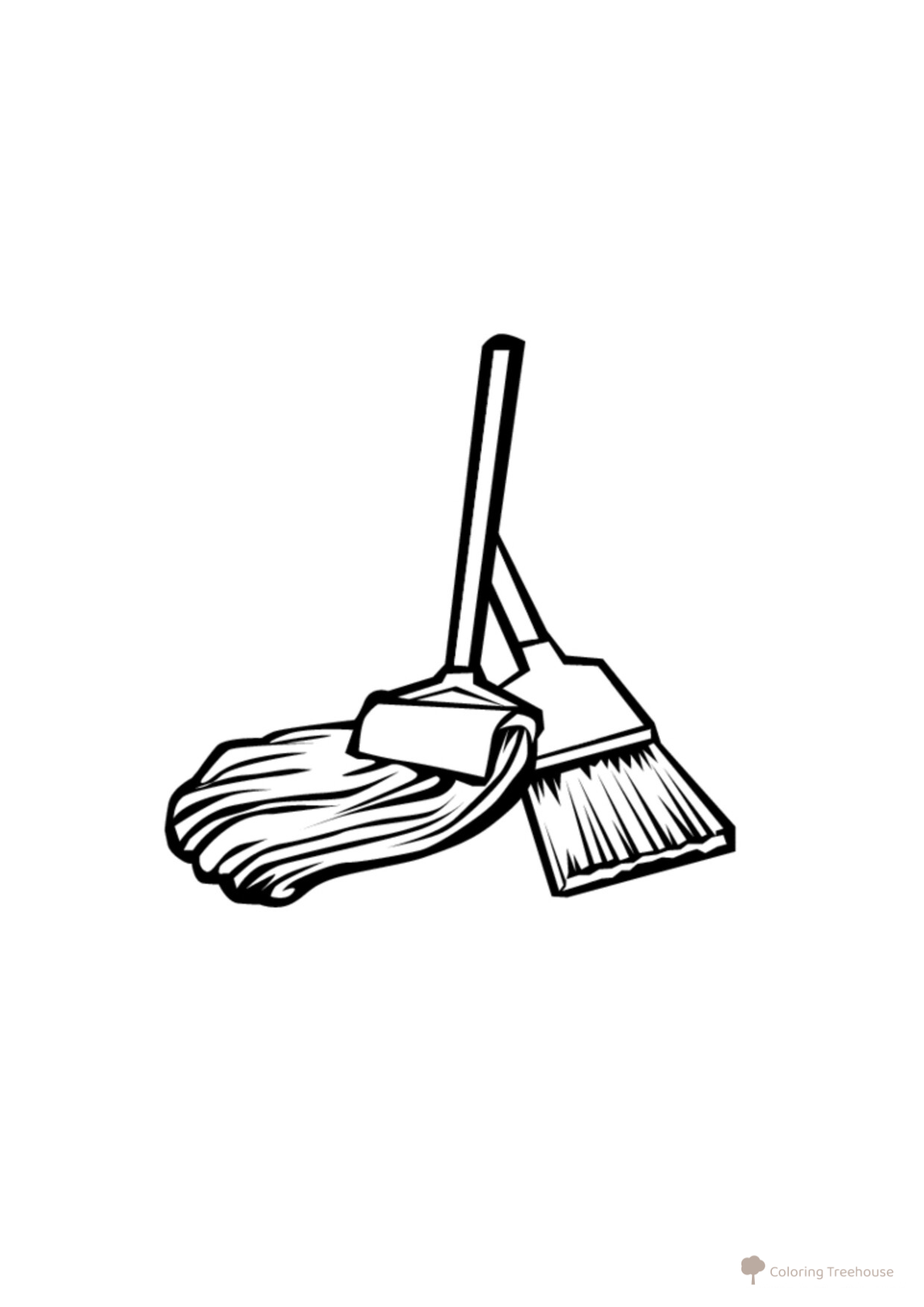 Página para colorear 'Метелки' dibujo para colorear gratis de Páginas para colorear de objetos del hogar y vajilla