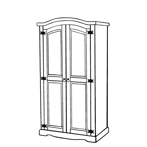 Página para colorear: Armario dibujo para colorear gratis de Páginas para colorear de objetos del hogar y vajilla