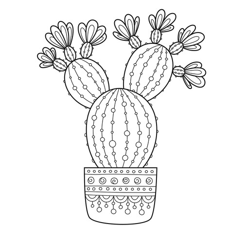 Cactus Coloring Page free printable Art Therapy Coloring Pages coloring page