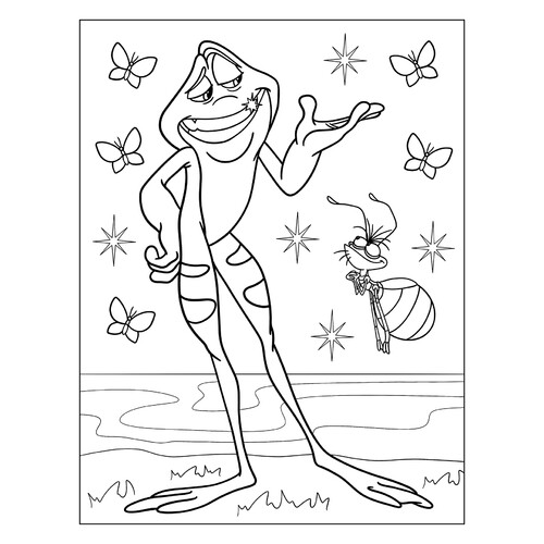 Página para colorear Navin y Ray dibujo para colorear gratis de Páginas para colorear de La princesa y el sapo (Tiana)
