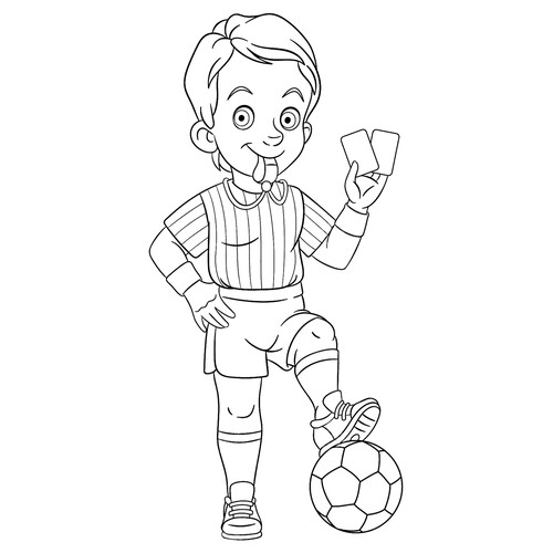 Página para colorear «Árbitro» dibujo para colorear gratis de Páginas para colorear: profesiones