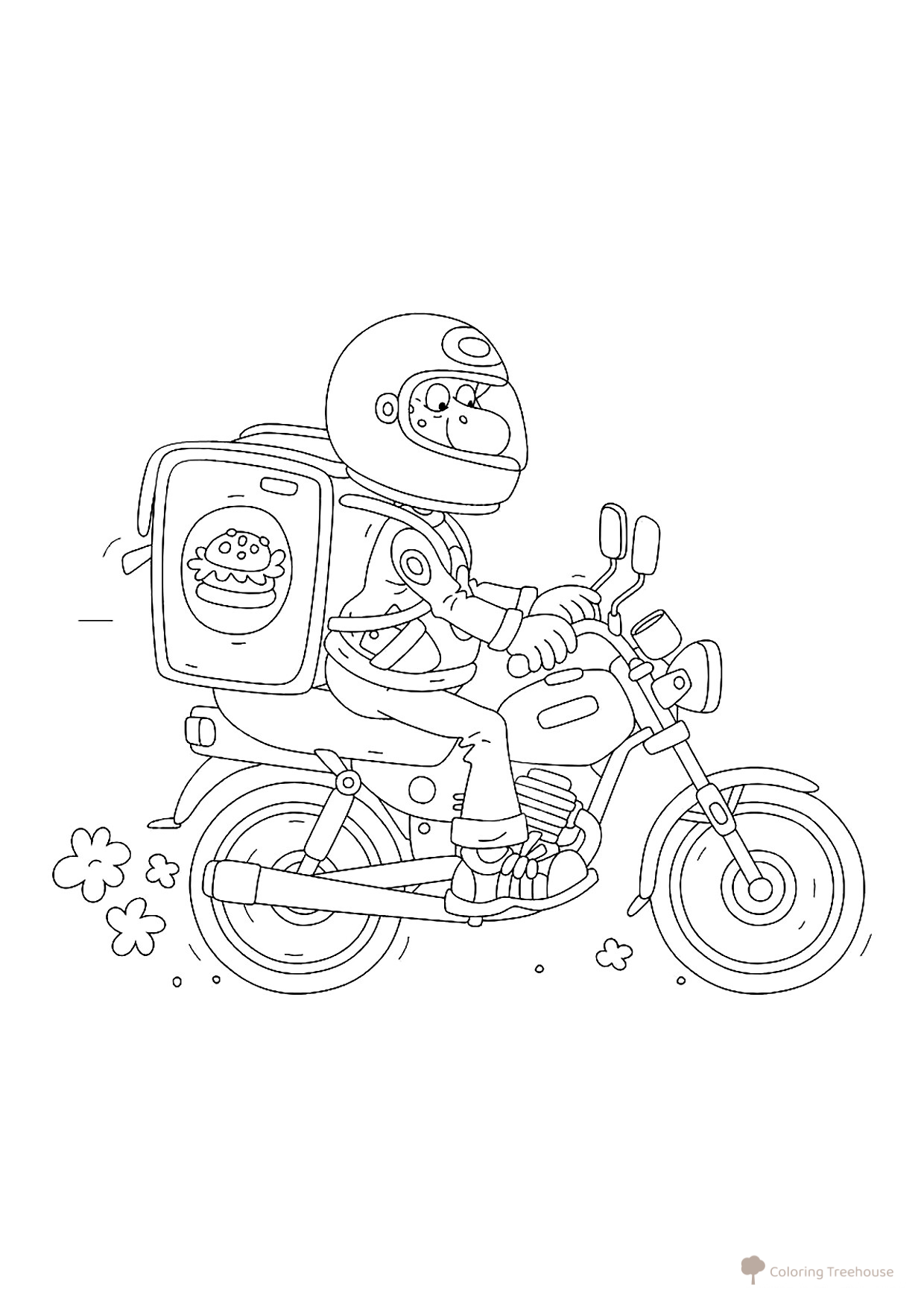 Courier Coloring Page free printable Profession Coloring Pages coloring page