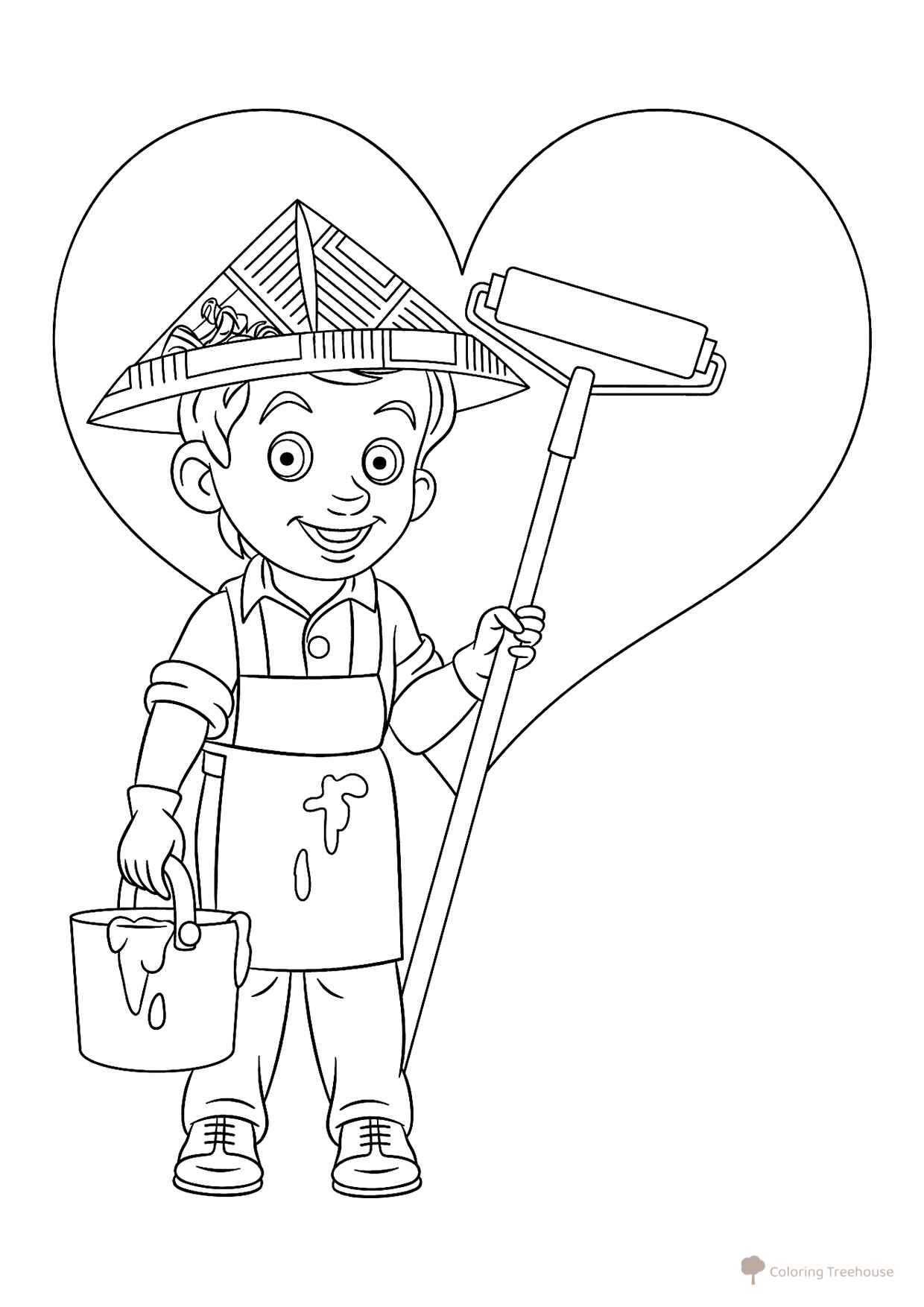Painter Coloring Page free printable Profession Coloring Pages coloring page