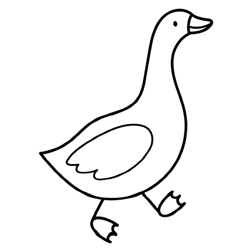 Ganso para niños para colorear dibujo para colorear gratis de Páginas para colorear de aves para niños pequeños