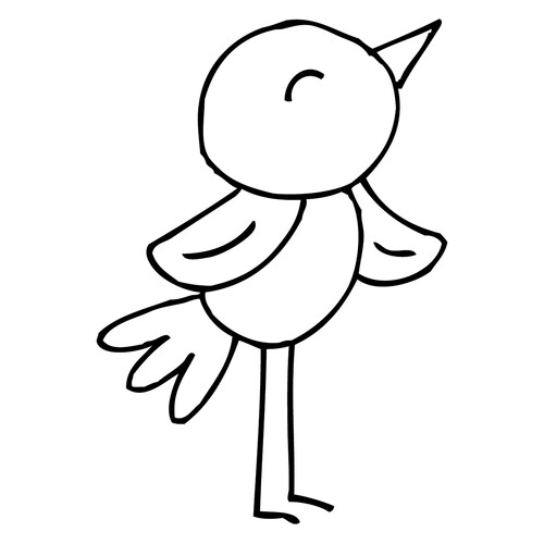 Pichón – página para colorear dibujo para colorear gratis de Páginas para colorear de aves para niños pequeños
