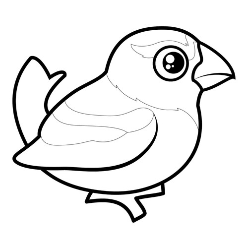 Página para colorear: Pico de Pala (Дубонос) dibujo para colorear gratis de Páginas para colorear: aves