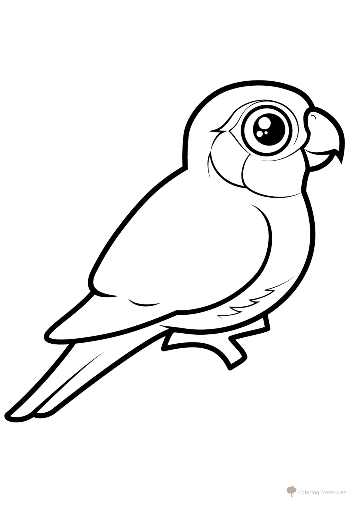 Little Parrot Coloring Page free printable Bird Coloring Pages coloring page